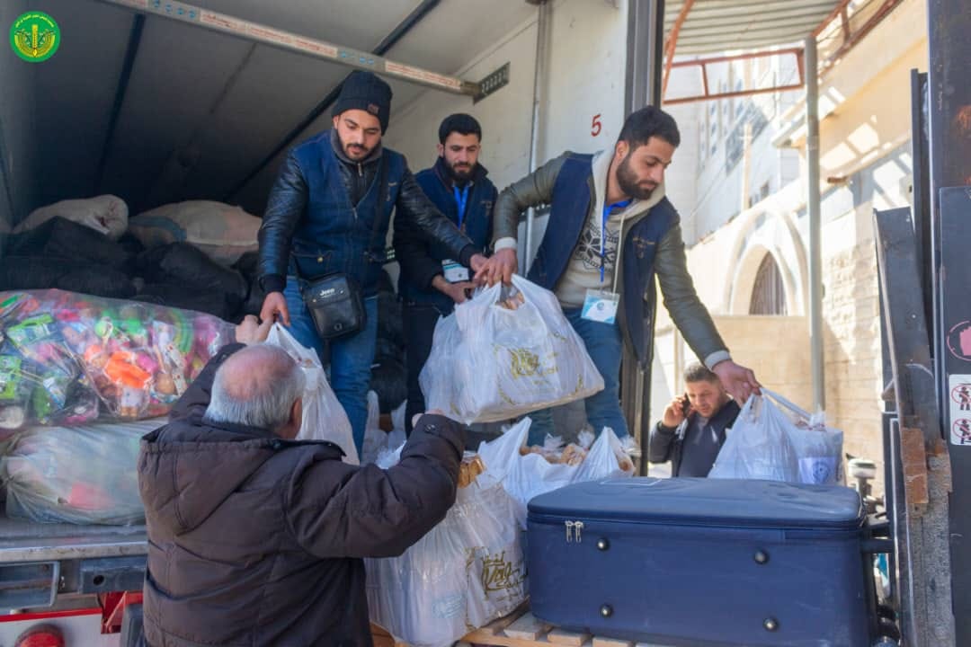 تنفيذا للإستجابة الطارئة لإغاثة أهلنا  المتضررين من الزلزال في المحافظات السورية المنكوبة